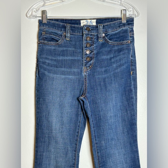 Free people we the free  Flare Jeans button fly bell bottom boho size 26- Blue - Picture 3 of 14